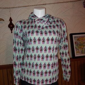 Patterned Hoodie Sweatshirt
